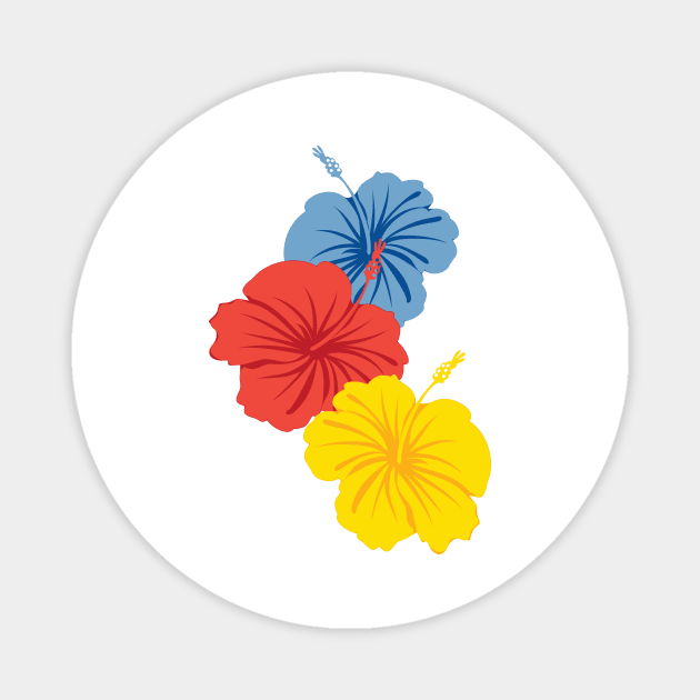 Bright Hibiscus Magnet by SWON Design